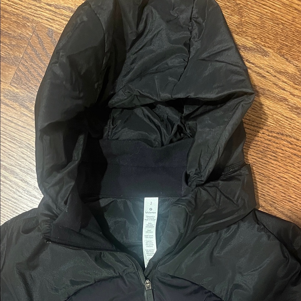 lululemon Down for it All Jacket with Hood black size 2 - Picture 2 of 5